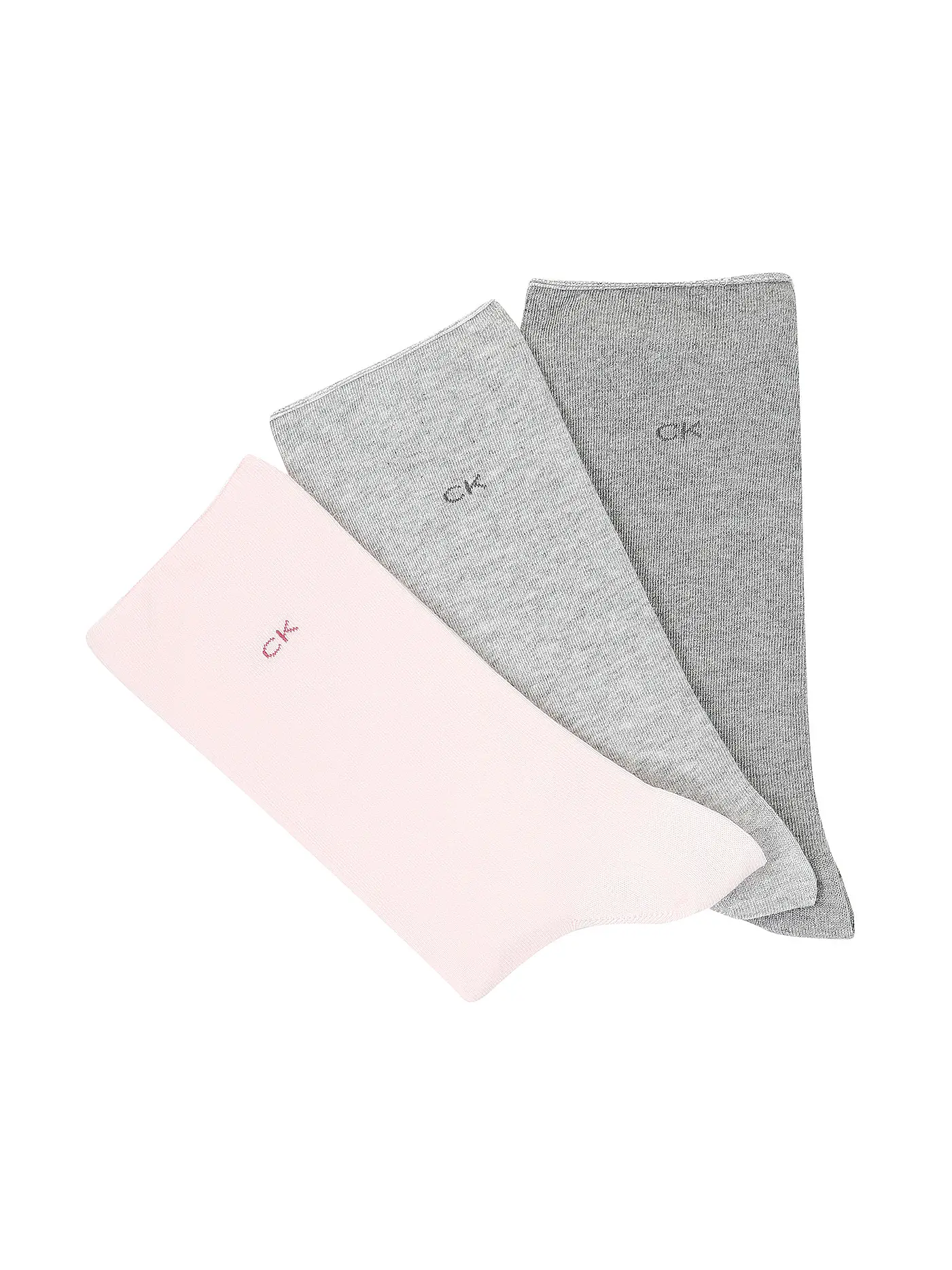 CALVIN KLEIN | Socken 3-er Pkg dark grey melange | rosa